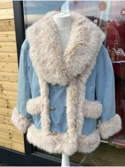 Geaca jeans cu blanita NOEL
