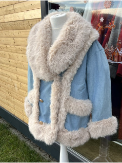 Geaca jeans cu blanita NOEL
