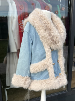 Geaca jeans cu blanita NOEL