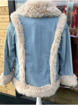 Geaca jeans cu blanita NOEL