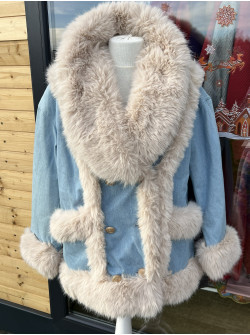 Geaca jeans cu blanita NOEL