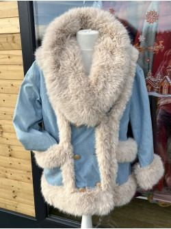 Geaca jeans cu blanita NOEL