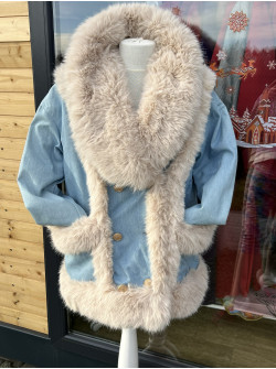 Geaca jeans cu blanita NOEL