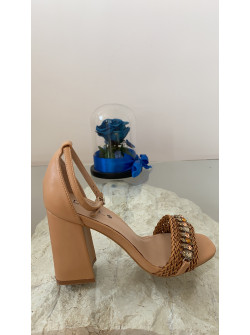 Sandale cu toc nude Kyra