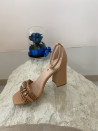 Sandale cu toc nude Kyra